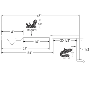 Steele Rubber - Roof Rail Seal - Over Front Doors - Image 2