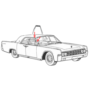 Steele Rubber - Roof Rail Seal - Over Front Doors - Image 3