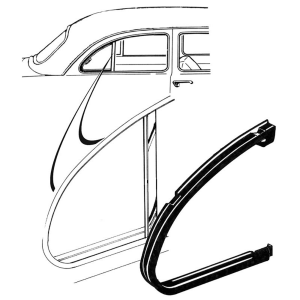 Dennis Carpenter - Vent Window Seal - Rear Door - Image 2