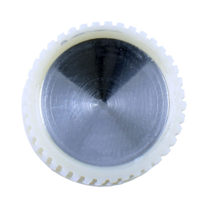 Dennis Carpenter - Radio Knob - White With Silver Insert - Image 3