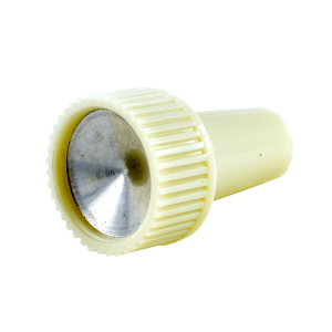 Air Vent Knob - White With Silver Insert