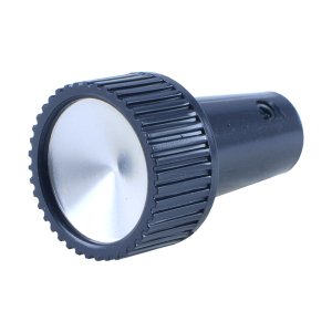 Windshield Wiper Switch Knob - Black With Silver Insert