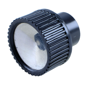 Radio Knob - Black With Silver Insert