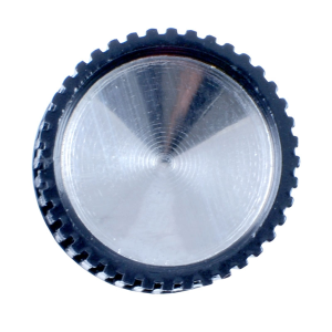 Dennis Carpenter - Radio Knob - Black With Silver Insert - Image 3