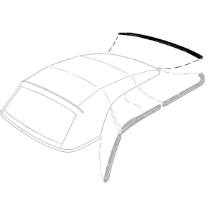 Dennis Carpenter - Convertible Top Header Bow Seal - Image 2