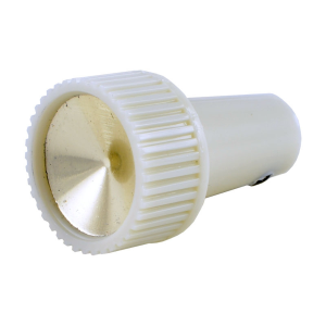 Windshield Wiper Switch Knob - White With Gold Insert
