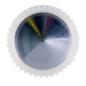 Dennis Carpenter - Headlight Switch Knob With Shaft - White With Silver Insert - Image 3