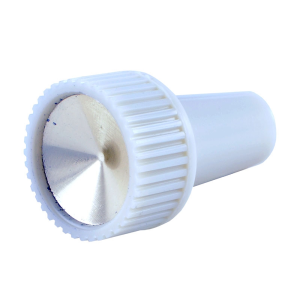 Air Vent Knob - White With Gold Insert