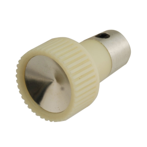 Heater & AC Control Knob - White With Silver Insert