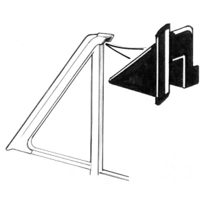 Dennis Carpenter - Door Glass Bumper - Upper in Vent Window Frame - Image 3