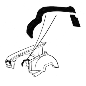 Rubber The Right Way - Front Fender Splash Apron Seal Kit - Image 2