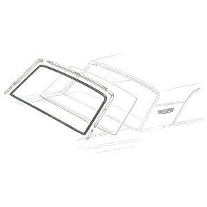 1963-65 Ford Fairlane rear window seal location.
