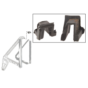Door Glass Bumper - Upper In Vent Window Frame