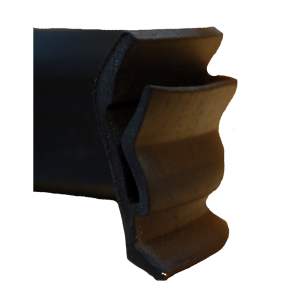 1963-65 Ford Falcon and Mercury Comet convertible top header seal profile.