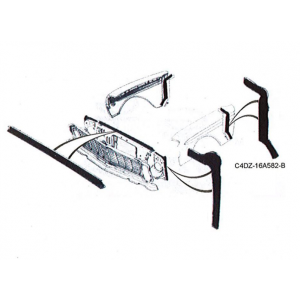 1964 and 1965 Ford and Mercury of fender at cowl seal kit installation location.