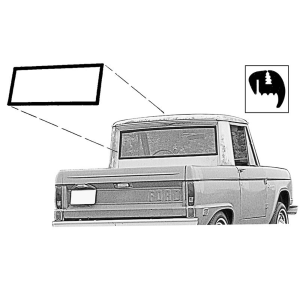 1966-77 Ford Bronco half cab rear window seal.