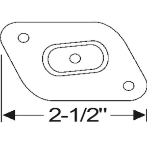 1949 Buick hood fastener seal plate dimensions.