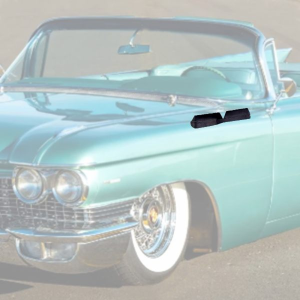1959-60 Cadillac hood to cowl side extension seal kit installation location.