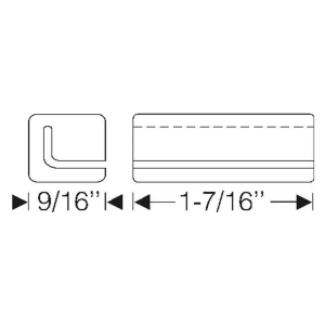 1957-60 Cadillac hood bumper kit dimensions.