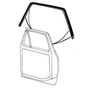 1973-79 Ford Truck and Bronco upper door seal on door installation location.