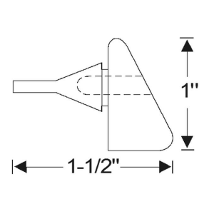 1948-53 Buick Cadillac and Oldsmobile hood to fender ledge bumper dimensions.