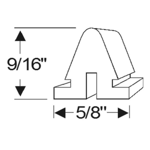 1964-67 Cadillac hood bumper dimensions.