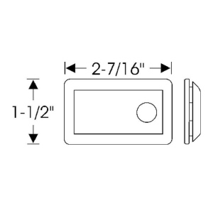 1957-58 Cadillac radiator shroud grommet dimensions.