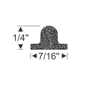 1957 Cadillac taillight to body seal kit dimensions.