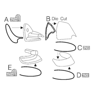 1951-53 Cadillac taillight lens gasket kit installation location.