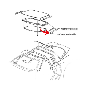1997-2004 Chevy Corvette targa top side seals.
