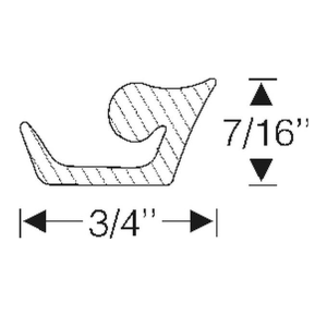 1958 Cadillac fender skirt seal kit.
