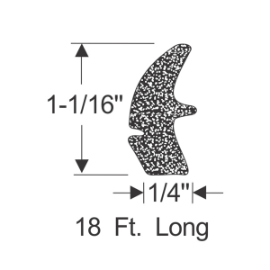 1954-56 Cadillac and Buick trunk seal.