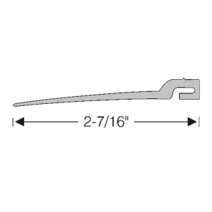 1954-58 Cadillac rear bumper to body seal kit dimensions.