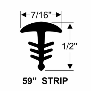 1985-96 Chevy Astro Van & GMC Safari Van Restoration Windshield Upper Reveal Molding - 10-512X