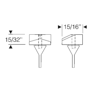 1956-57 Chevy Restoration Parts Hood to Fender Ledge Bumper - Part #04-179B.
