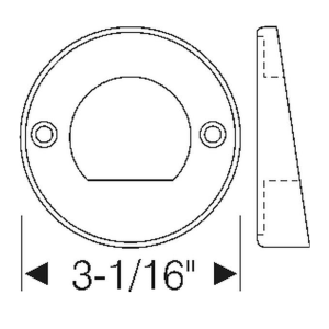 1950-52 Chevy Restoration Parts Backup Light Mounting Pad - Part #06-301P