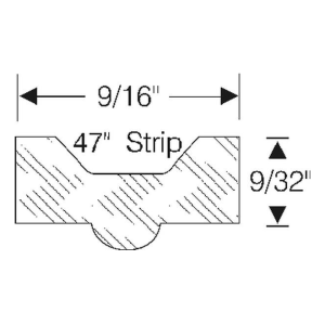 1951-54 Chevy Restoration Parts Hood To Cowl Seal - Part #04-184C.