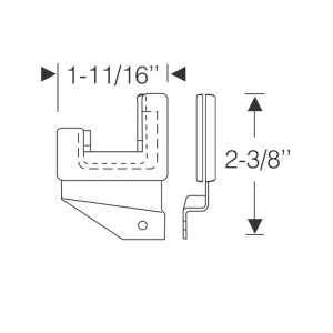 1955-57 Chevy & Pontiac Restoration Parts Lock Pillar Filler / U Jamb Seal - 10-149L.