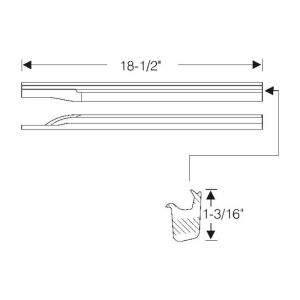 1949-52 Chevy Oldsmobile & Pontiac Restoration Parts Parts Hinge Pillar Seal - 11-128I.