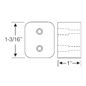 1949-52 Chevy Oldsmobile & Pontiac Restoration Parts Convertible Top Rest Block - Part #13-041X.