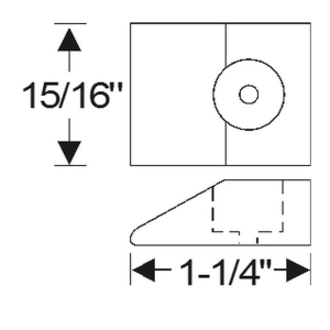 1959-63 Pontiac Restoration Parts - Hood To Fender Ledge Bumper #04-182B