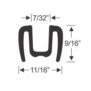 1961-64 Buick Chevy Oldsmobile & Pontiac Restoration Parts Lower Sash Channel Filler - Part #10-516X.