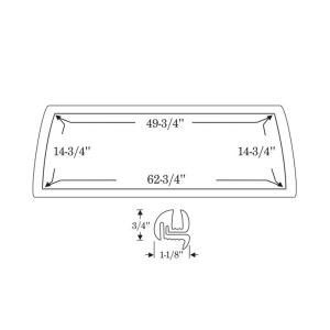 1960-64 Chevy Corvair Restoration Parts Windshield Seal - 10-367W