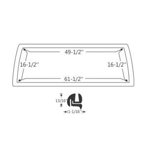 1961-62 Chevy Corvair Wagon Restoration Parts Windshield Seal - 10-368W