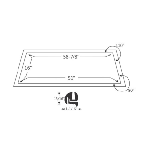 1962-63 Chevy II Nova Convertible Restoration Parts Windshield Seal - 10-369W