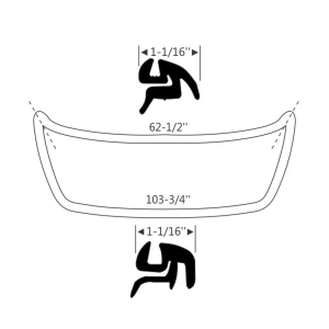 1960-64 Chevy Corvair Restoration Parts Back Window Seal - 10-373W