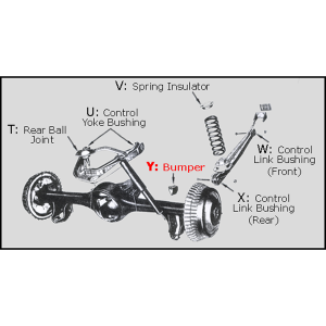 1957-58 Cadillac Restoration Parts Rear Axle Bottoming Pad / Rebound Bumper - Part #07-005B.