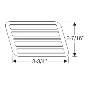 1954-55 Cadillac Restoration Parts Brake Pedal Pad - #08-003P.