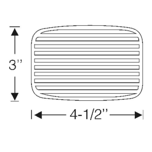 1953-55 Buick Restoration Parts Brake Pedal Pad - Dyna-Flow Transmission & Standard Brakes - 08-009P.