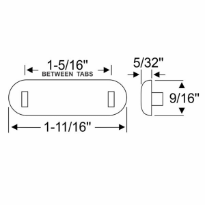 1937-49 Buick & Cadillac Restoration Parts Anti-Rattler - Front Bumper Gravel Shield OR Hood Rest Pad - 01-117X